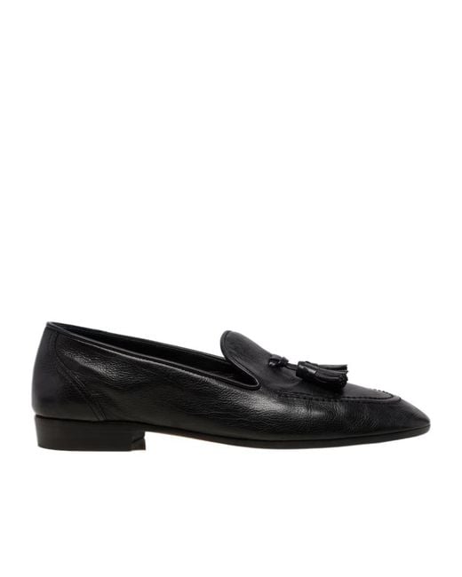 The Row Black Caden Loafers
