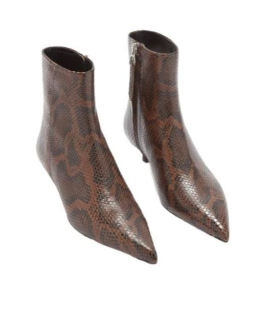 Aeyde Brown 35Mm Sofie Pointed-Toe Ankle Boots