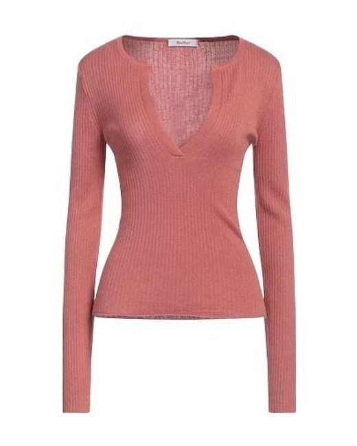 Max Mara Red Plain Colour Jumpers