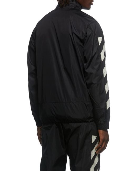 Off-White c/o Virgil Abloh Black Diag Zipped Windbreaker for men