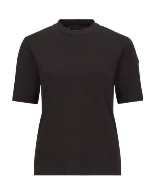 Moncler Black Embossed Logo T-Shirt