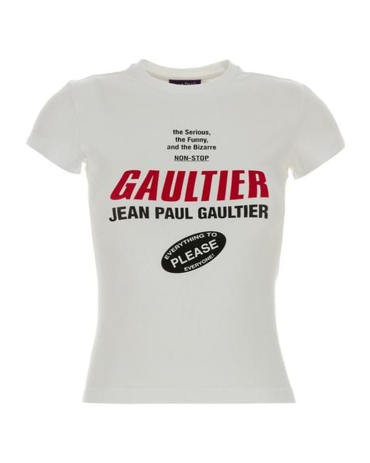 Jean Paul Gaultier White Logo Print Baby T-Shirt for men