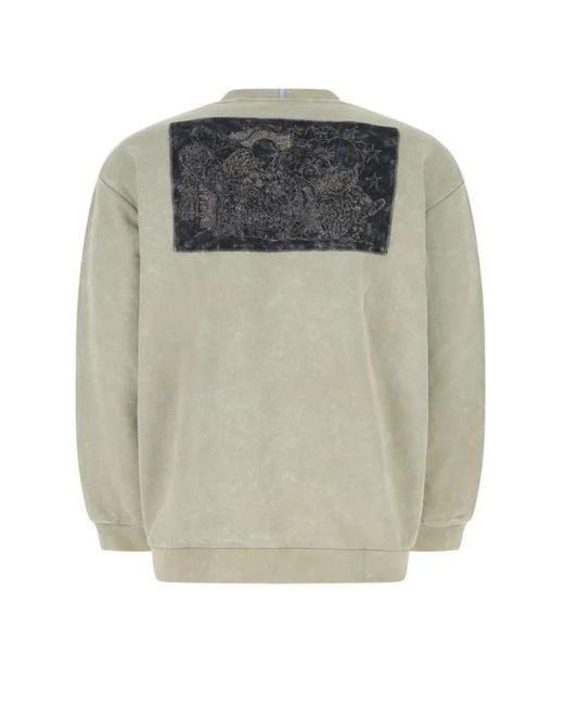 McQ Alexander McQueen Green Round Collar Long Sleeve Sweater for men