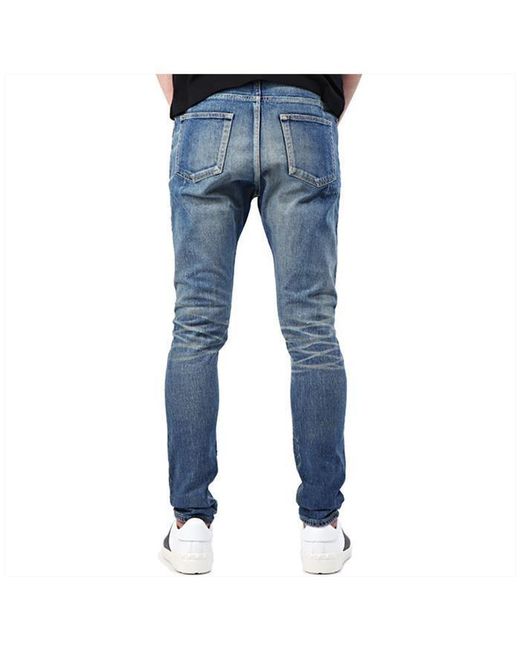 Balmain Blue Belt Loops Jeans for men