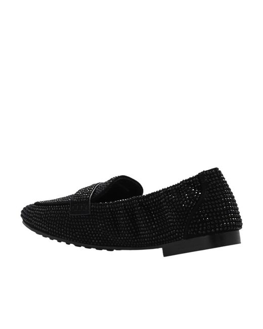 Tory Burch Black Rhinestone Ballet Loafer