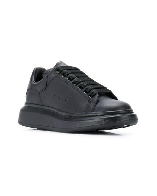 McQueen Black Oversized Low-Top Sneakers for men
