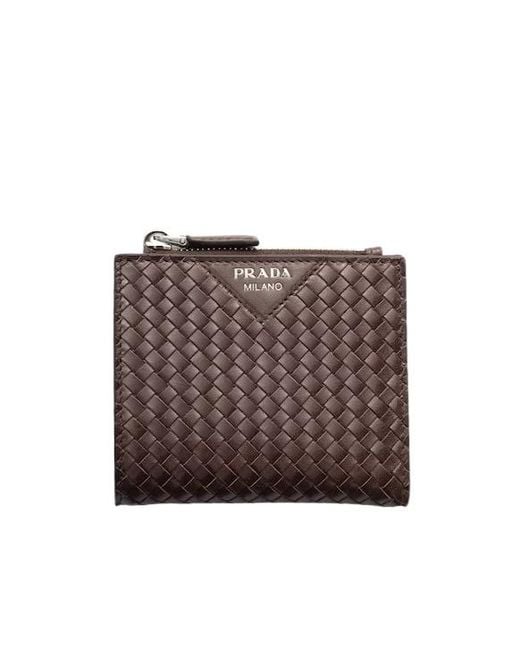 Prada Brown Zipper Wallet