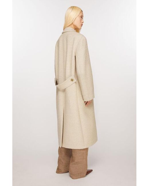 Acne Natural Textured Wool-Blend Double-Breasted Coat