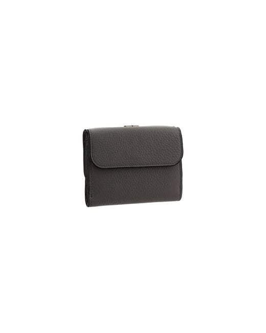Chloé Gray Chloé Logo Plaque Tri-Fold Wallet