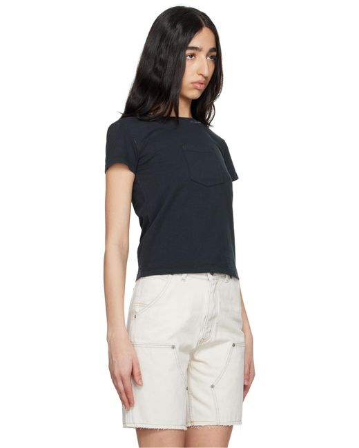 MM6 by Maison Margiela Black Cotton T-Shirt