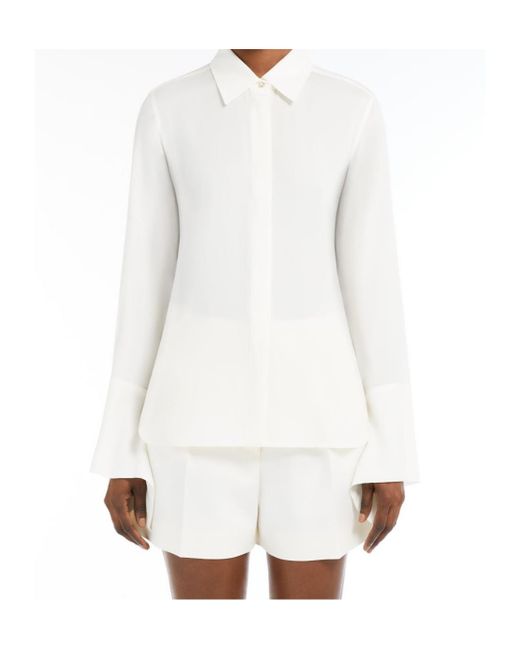 Max Mara White Grecia Long-Sleeved Shirt
