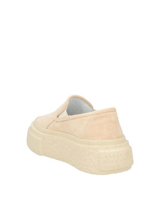 MM6 by Maison Margiela Natural Slip-On Suede Shoes