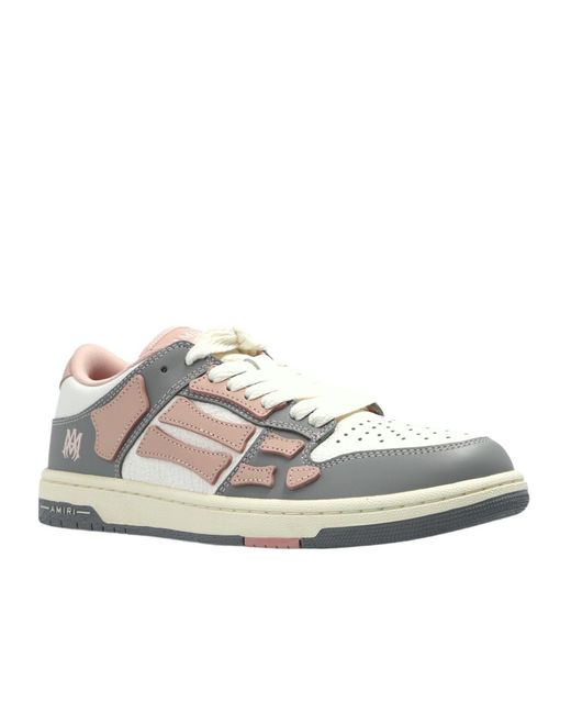 Amiri White Varsity Skel Top Low Sneakers
