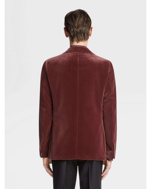Zegna Purple Single-Breasted Suit Jacket for men