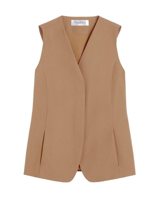 Max Mara Brown Reno V-Neck Gilet