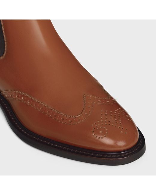 Céline Brown Donavan Chelsea Boot With Brogues for men