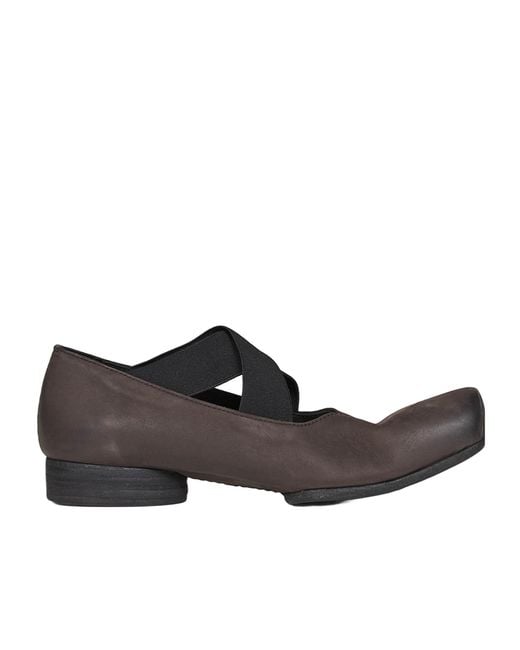 Uma Wang Brown Square-Toe Ballet Flats