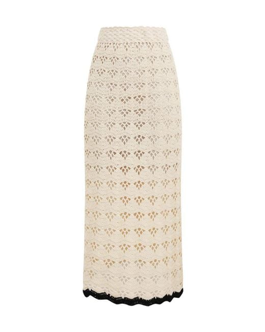 Zimmermann White Rhiannon Crochet Skirt