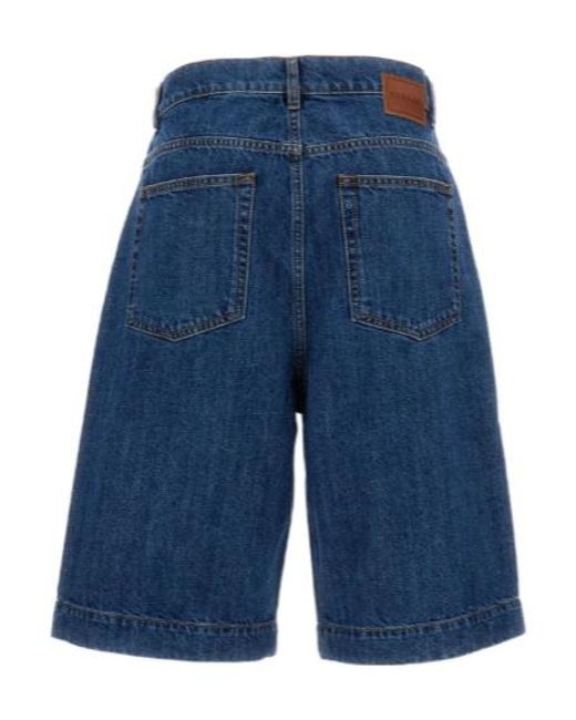 P.A.R.O.S.H. Blue Denim Bermuda Shorts