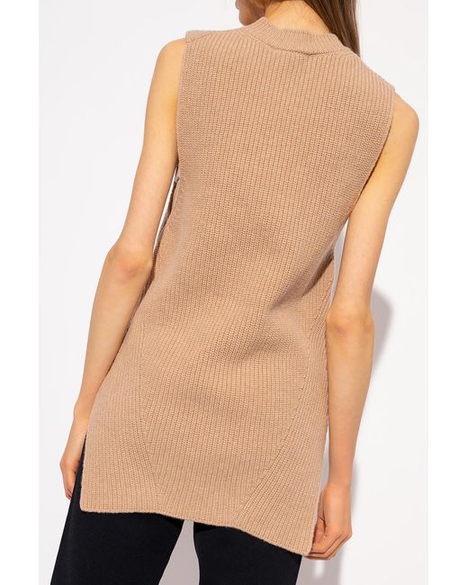 Nanushka Natural Sleeveless Knit Top