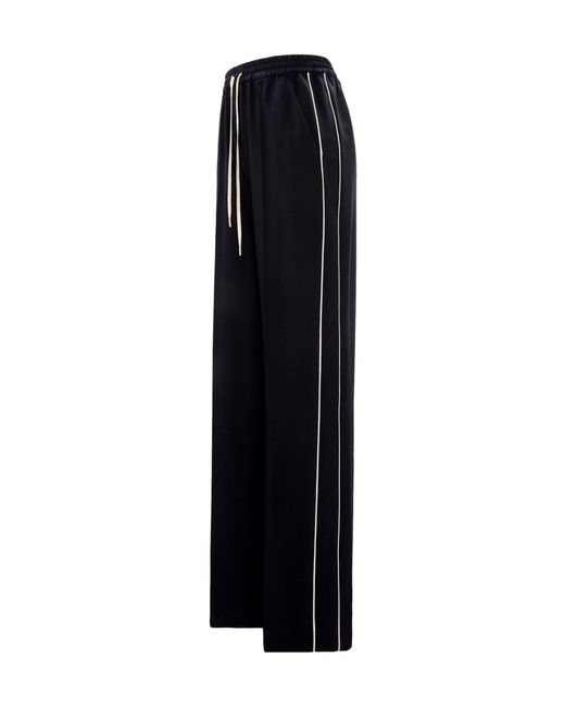 Dorothee Schumacher Blue Casual Attraction Side-Stripe Track Pants