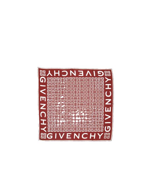 Givenchy Red 4G-Print Scarf