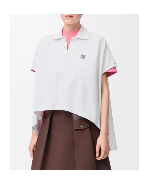 Loewe White Lightweight Polo Shirt
