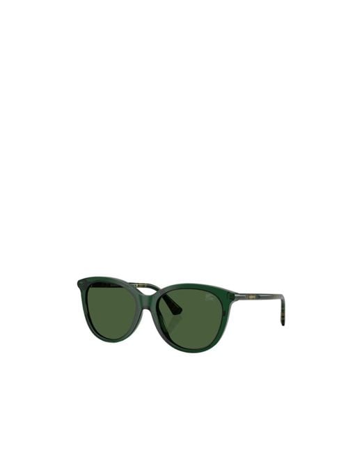 Burberry Green Eyewear Round Frame Sunglasses
