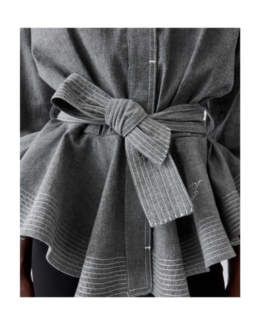 Jacquemus Gray Belted Peplum Jacket