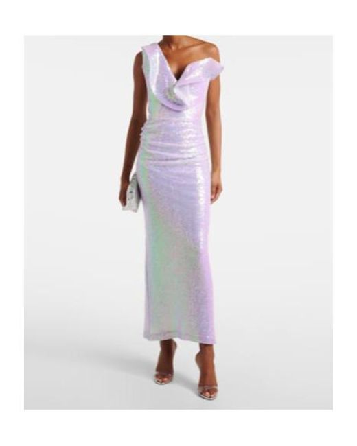 Maticevski Purple Requiem Sequined Gown