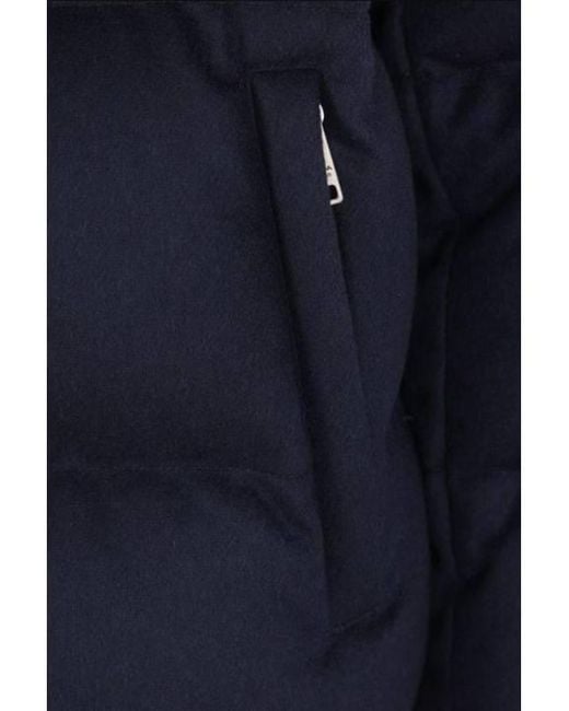 Prada Blue Zip-Up Quilted Jacket for men