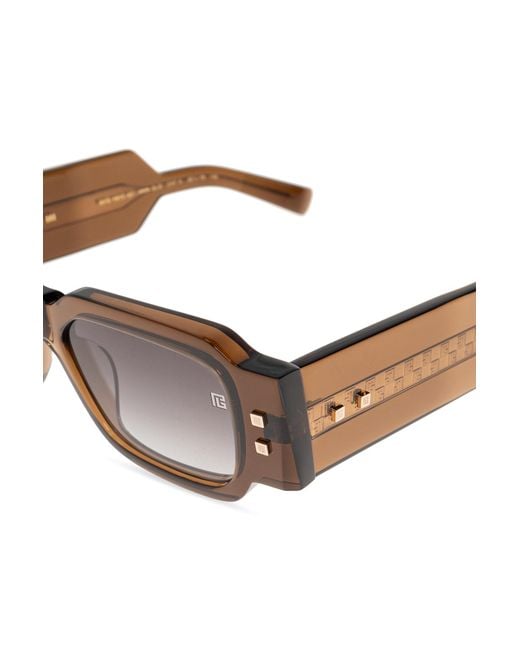 Balmain White Eyewear Olivier Iii Suqare Frame Sunglasses for men