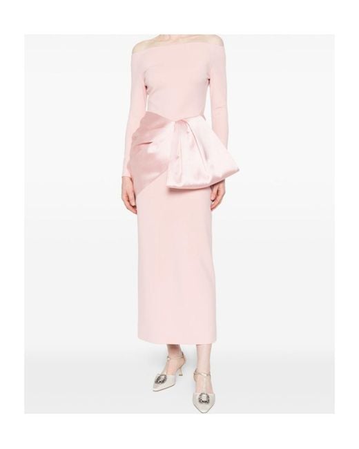 Solace London Pink Rhianne Long-Sleeved Dress