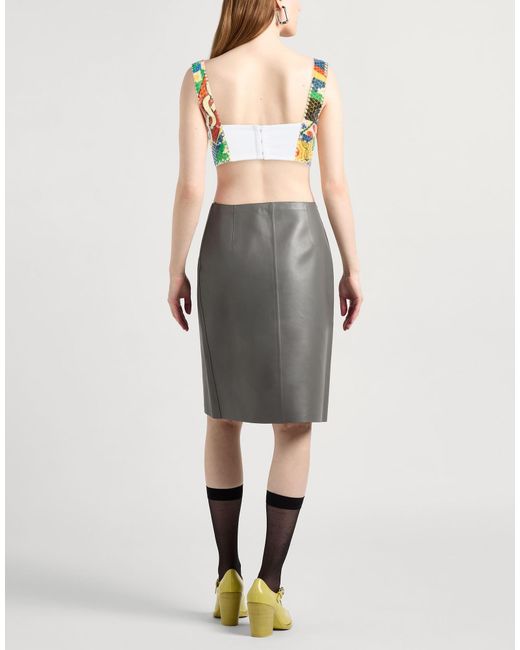 Dolce & Gabbana Green Sleeveless Sequin Crop Top