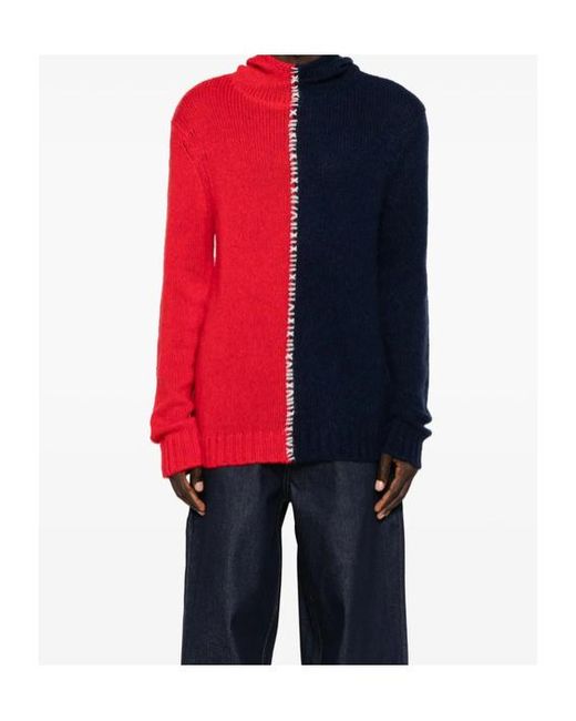 charlesjeffreyloverboy Red Charles Jeffrey Loverboy Roll-Neck Hooded Jumper for men
