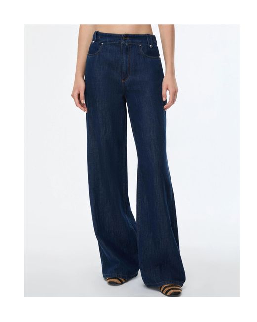 iBlues Blue Wide-Leg Jeans