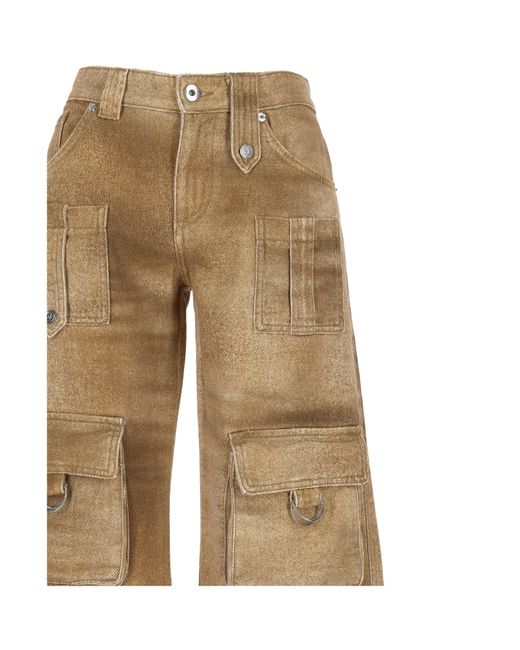 Blumarine Natural Casual Pants With Belt Loops