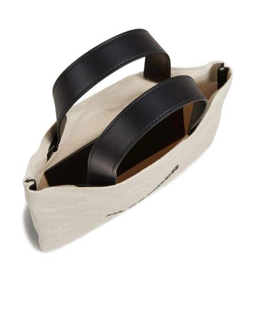 Jil Sander Natural Logo Top Handle Tote Bag for men