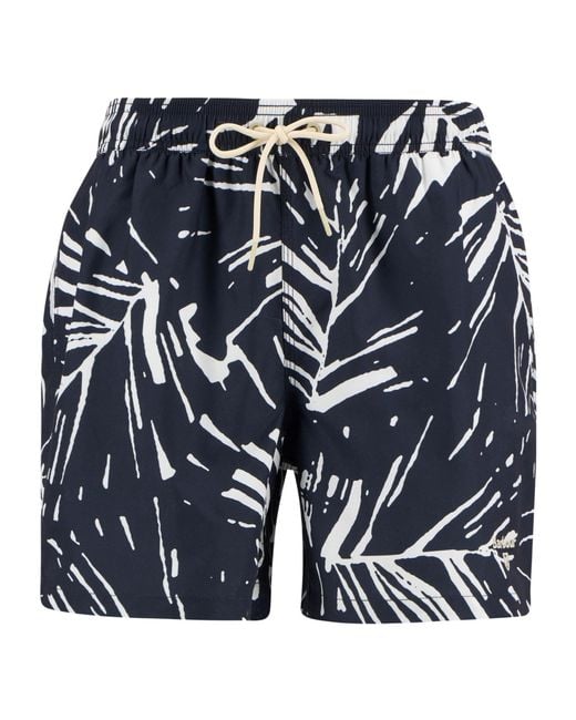 Barbour Blue Printed Swim Trunks for men