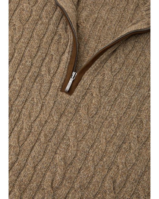 Loro Piana Brown Treccia Jumper for men