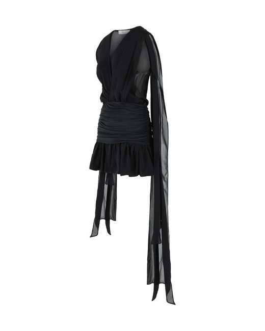 Blumarine Black Pleated Top