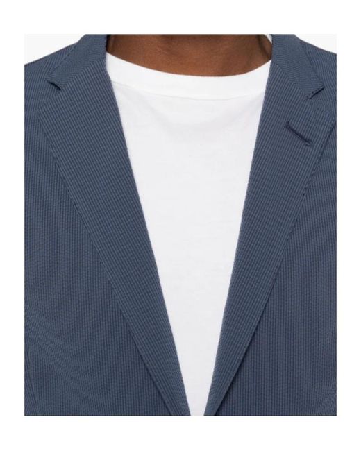 Herno Blue Notched-Lapel Blazer for men