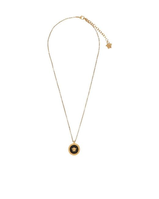 Versace White Medusa Chain-Linked Necklace for men