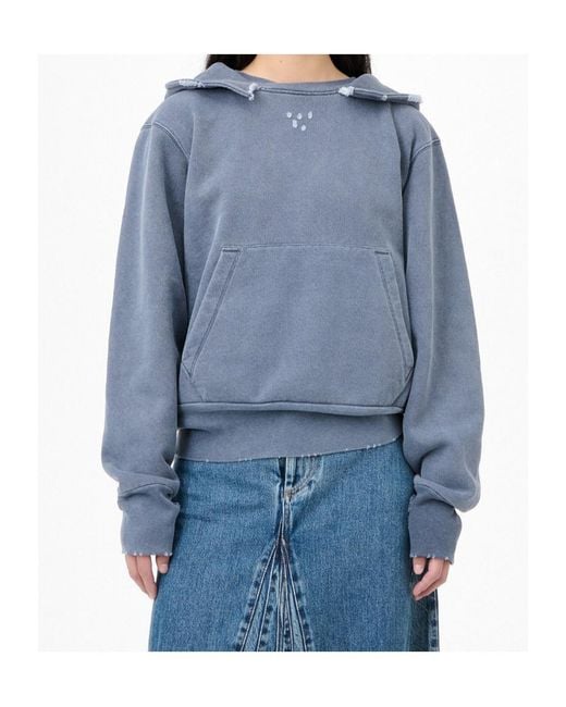 Our Legacy Blue Relic Distressed Hoodie