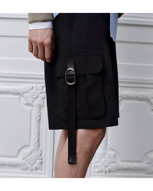 Dior Black Cargo Shorts for men