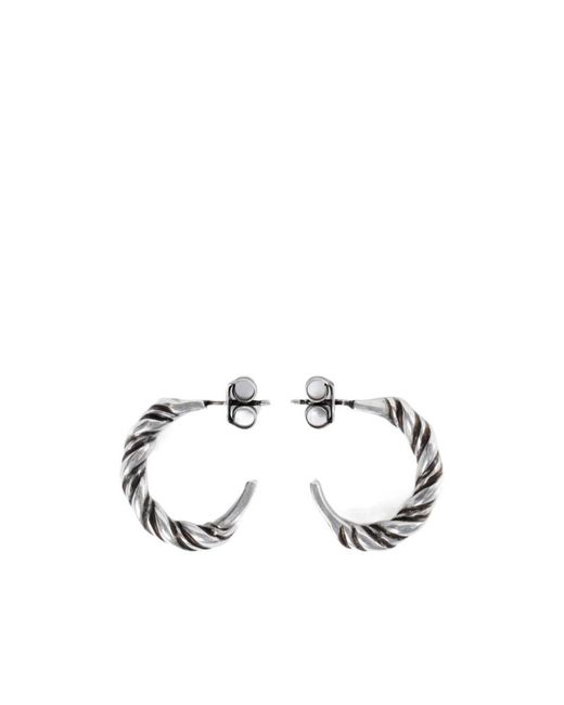 Ann Demeulemeester White Babs Twisted Earrings