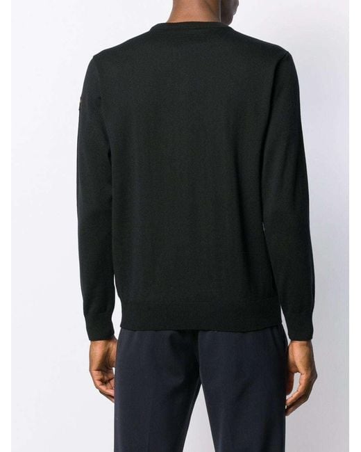 Paul & Shark Black Sweatshirt With Logo Patch for men