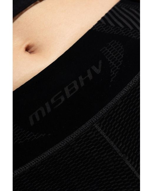 M I S B H V Black Stretch-Design Shorts