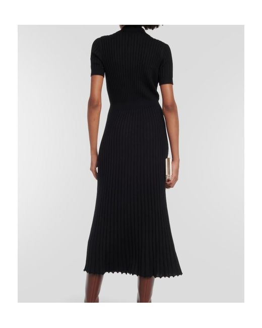 Gabriela Hearst Black Amor Short-Sleeved Dress