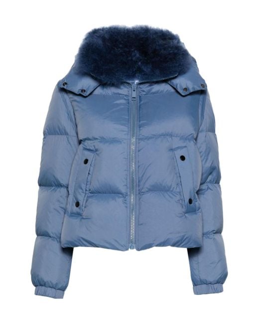 Liska Blue Long-Sleeved Down Jacket